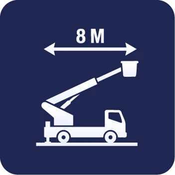 Working side reach detail