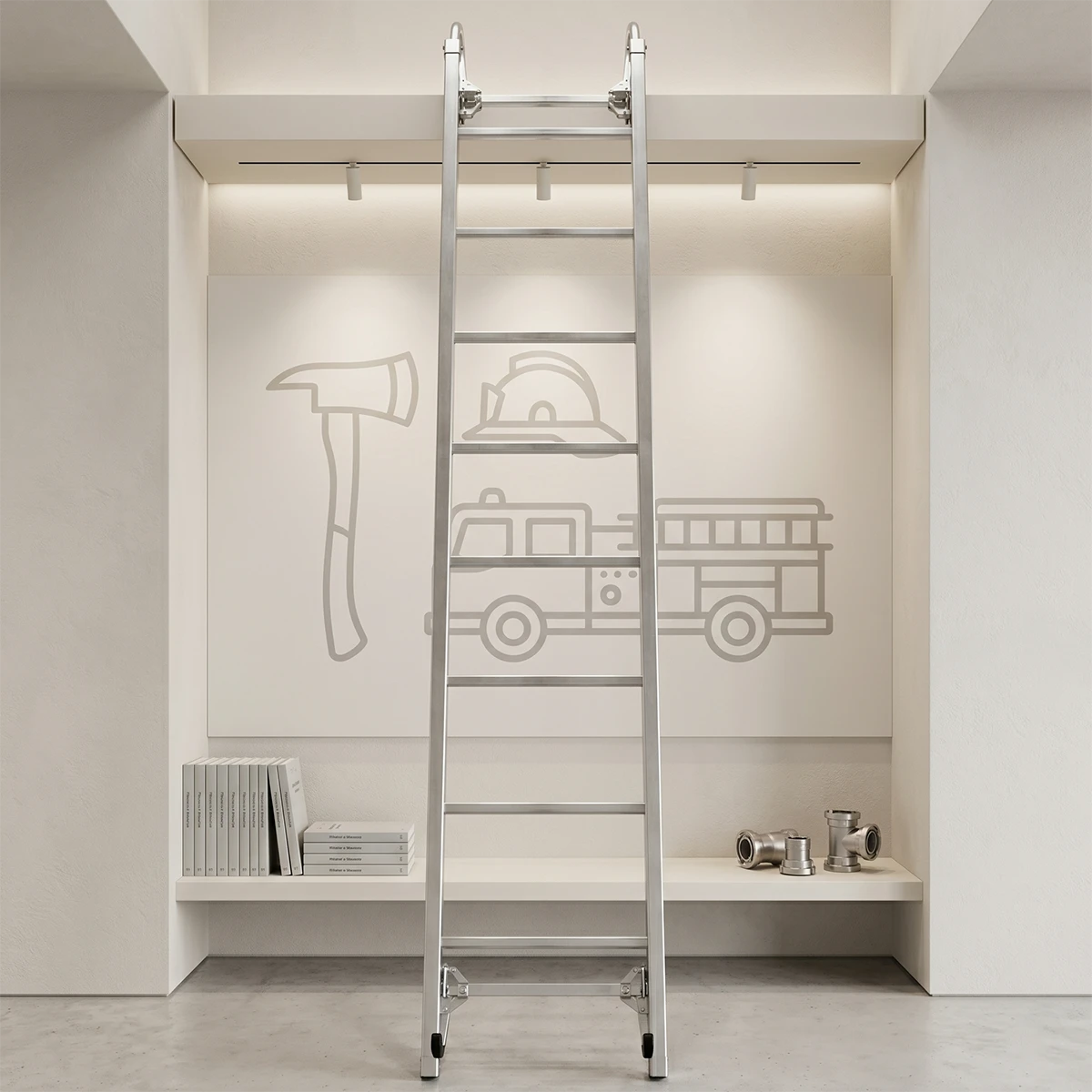MERAJ aluminum pumper extension ladder
