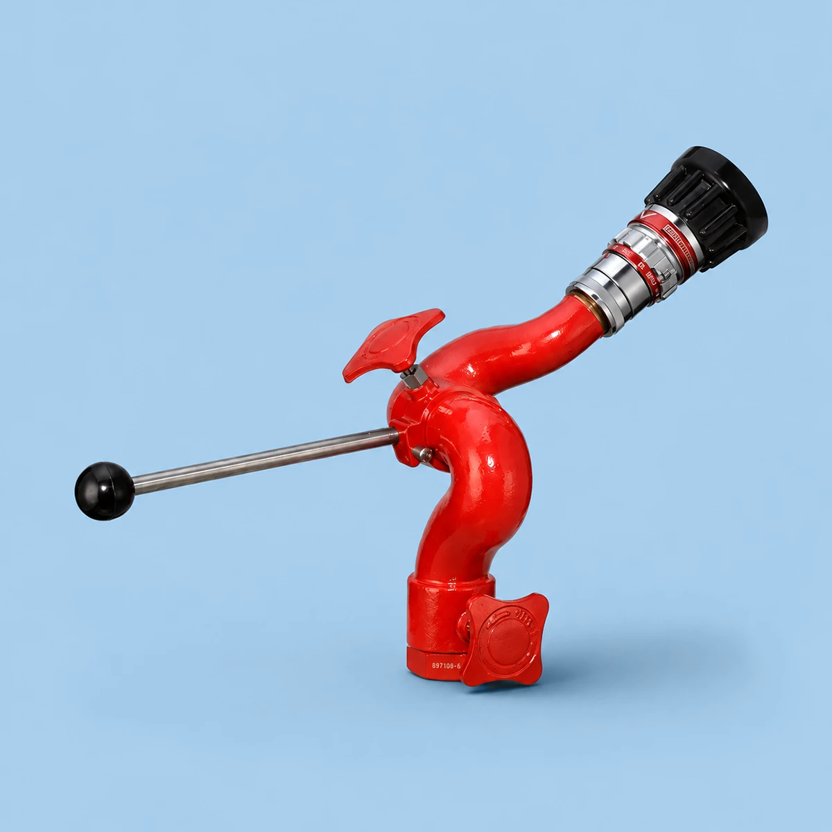 MERAJ manual firefighting monitor with tiller bar control