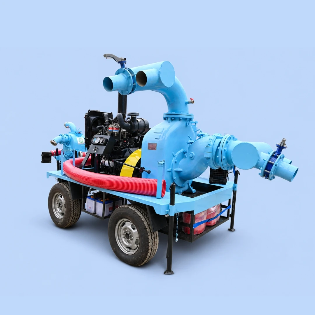 Meraj MT Series municipal pump mounted on a trailer